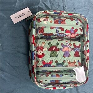 Vera Bradley Mint Green Quilted Bag with Bear Pattern